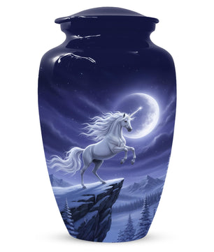 Unicorn Cremation Urn For Women | Purple Small Keepsake Funeral Urns for Mom Ashes