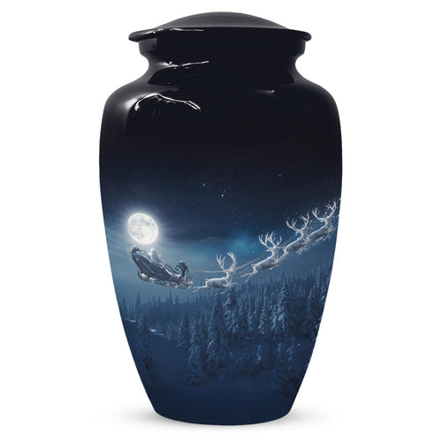 Chritmas Urn for Human Ashes | Santa Adult Male Urns | Small Keepsake For Men