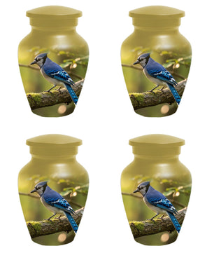 Blue Jay Urn For Ashes - Bird Cremation Keepsake Urns For Adults