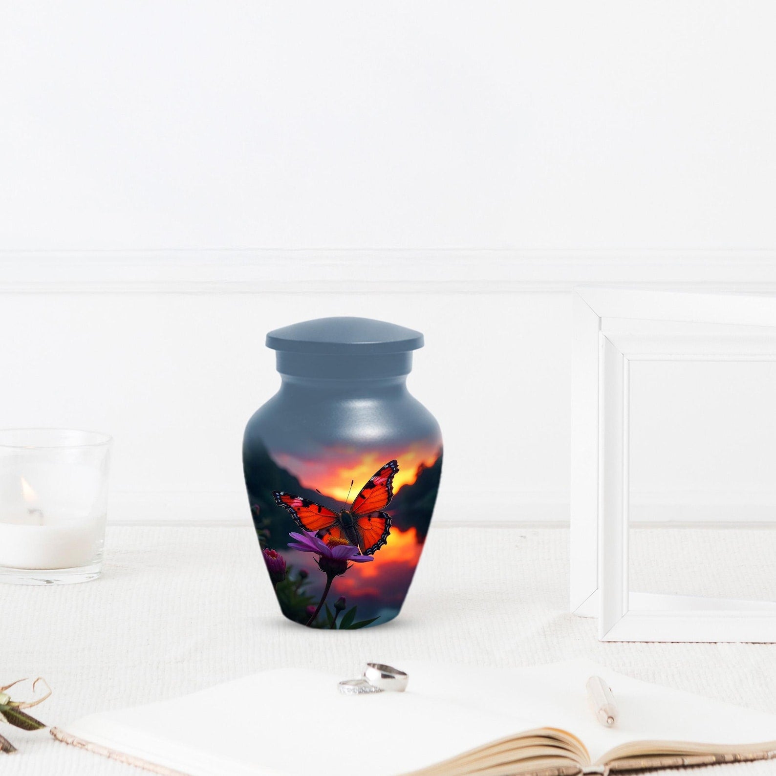 Monarch Butterfly Cremation Urn For Mother, Personalized Urns For Mom Ashes