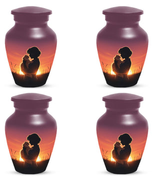 Orange Cat Cremation Urns For Ashes | Small keepsake Urn For Pet Memorial