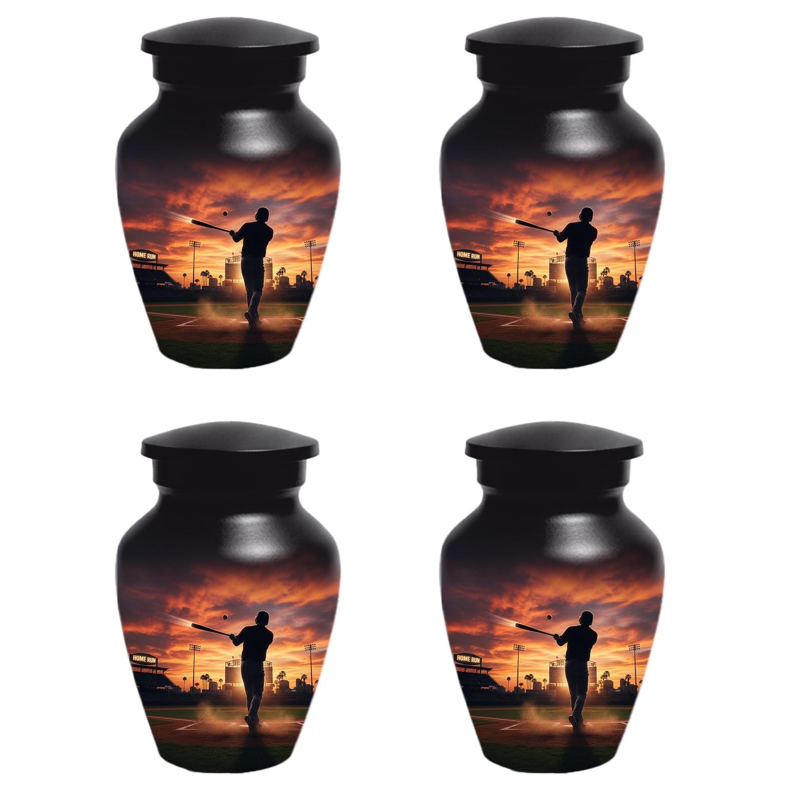 Baseball Player Urn for Dad, Stadium Keepsake Cremation Urns For Adult Male
