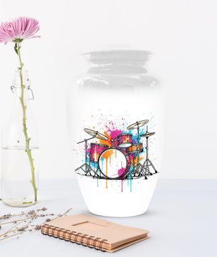 Drum Set Urns For Human Ashes Cremains | Custom Music Urn For Adults Personalized