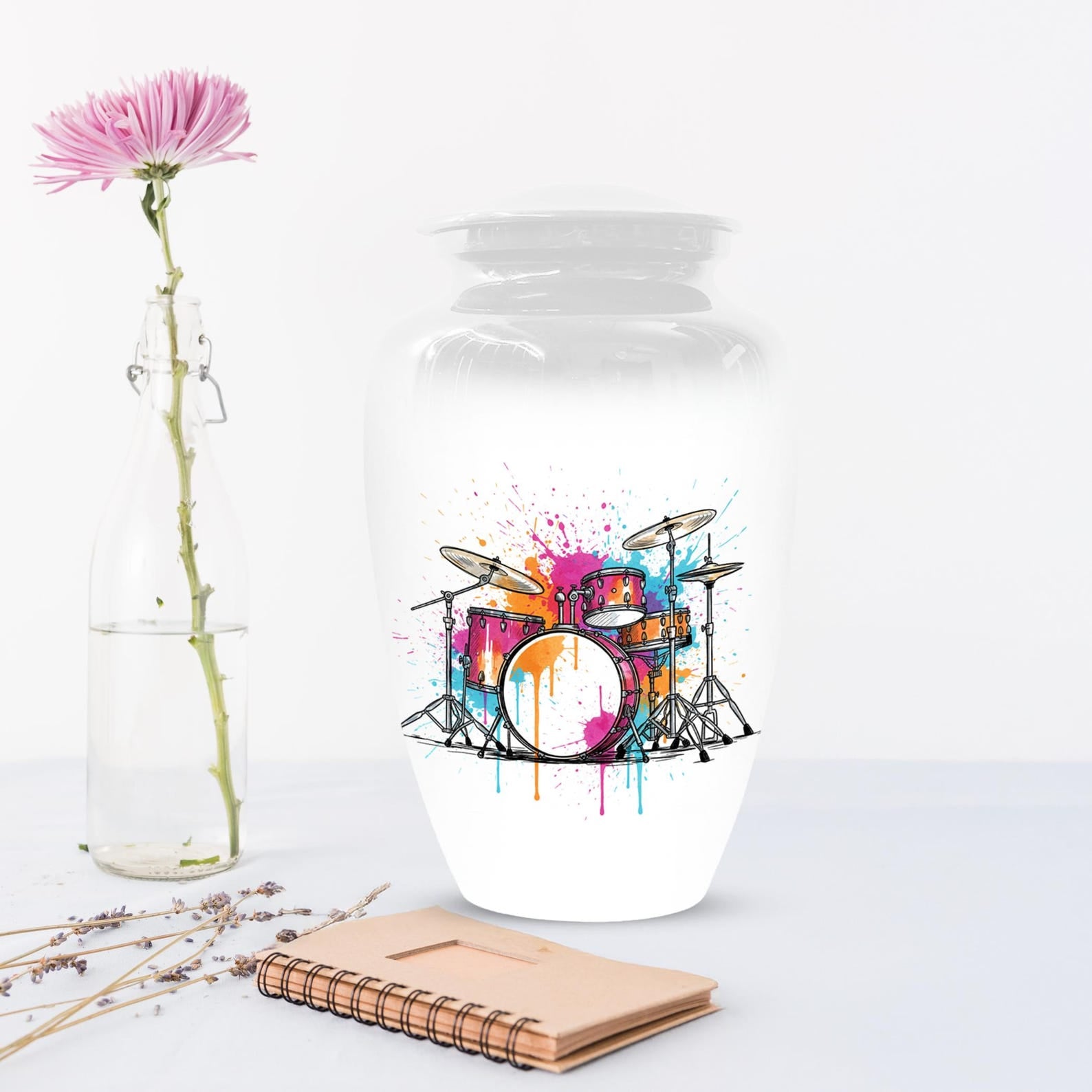 Drum Set Urns For Human Ashes Cremains | Custom Music Urn For Adults Personalized