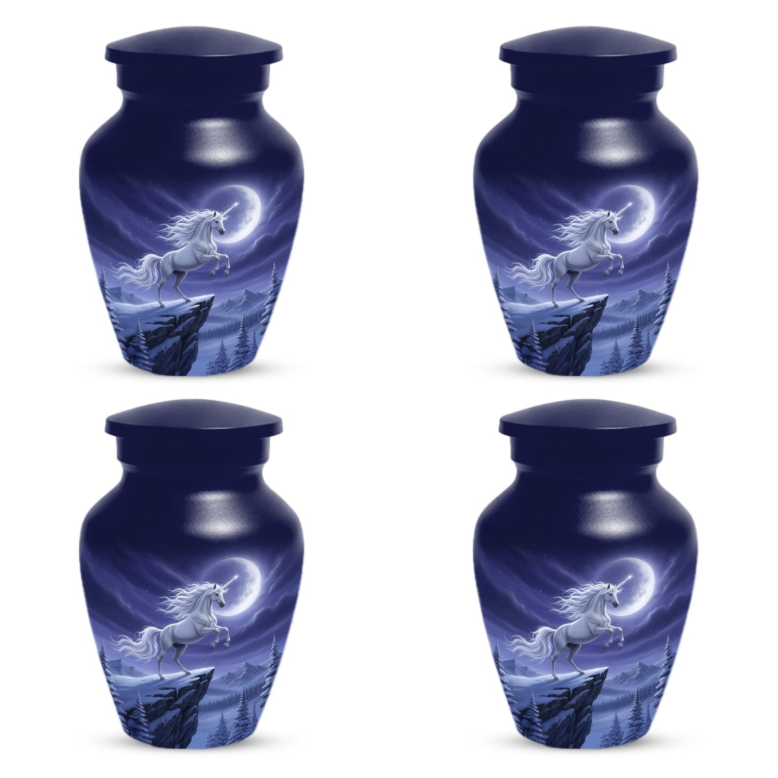 Unicorn Cremation Urn For Women | Purple Small Keepsake Funeral Urns for Mom Ashes