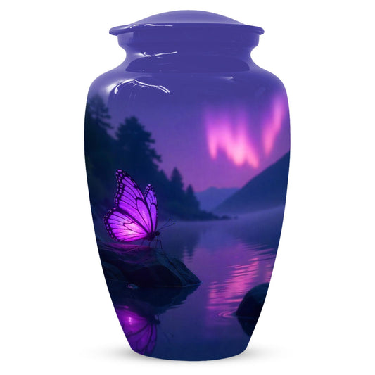 Pink Butterfly Urn for Female Ashes, Purple Cremation Mini Urns For Mom