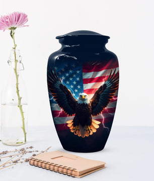 Soaring Eagle Patrotic Urns For Dad – Army Military Cremation Urn for Veterans