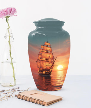 Sailboat Cremation Urns For Ashes | Ocean Customized Urn For Male and Female