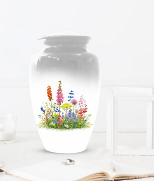 Flower Cremation Urns For Ashes - Wildflower Floral Urn For Male & Female