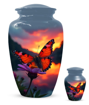 Monarch Butterfly Cremation Urn For Mother, Personalized Urns For Mom Ashes