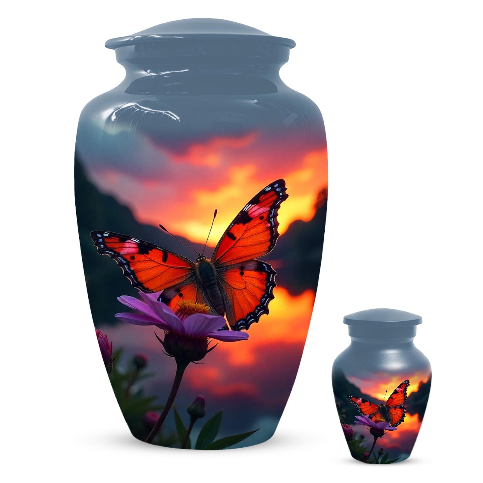 Monarch Butterfly Cremation Urn For Mother, Personalized Urns For Mom Ashes