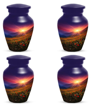 Flower Garden Sunset Urn for Ashes | Floral Cremation Urns For Male & Female