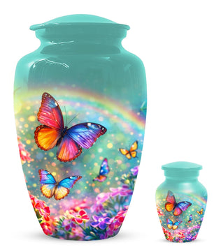 Large Butterfly Urn For Women - Flower Small Urns For Human Ashes Female