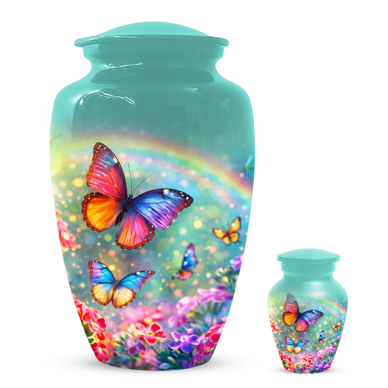 Large Butterfly Urn For Women - Flower Small Urns For Human Ashes Female