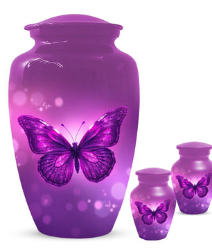 Pink Butterfly Urn for Mom - Pink Bird Urns For Adult Female Ashes