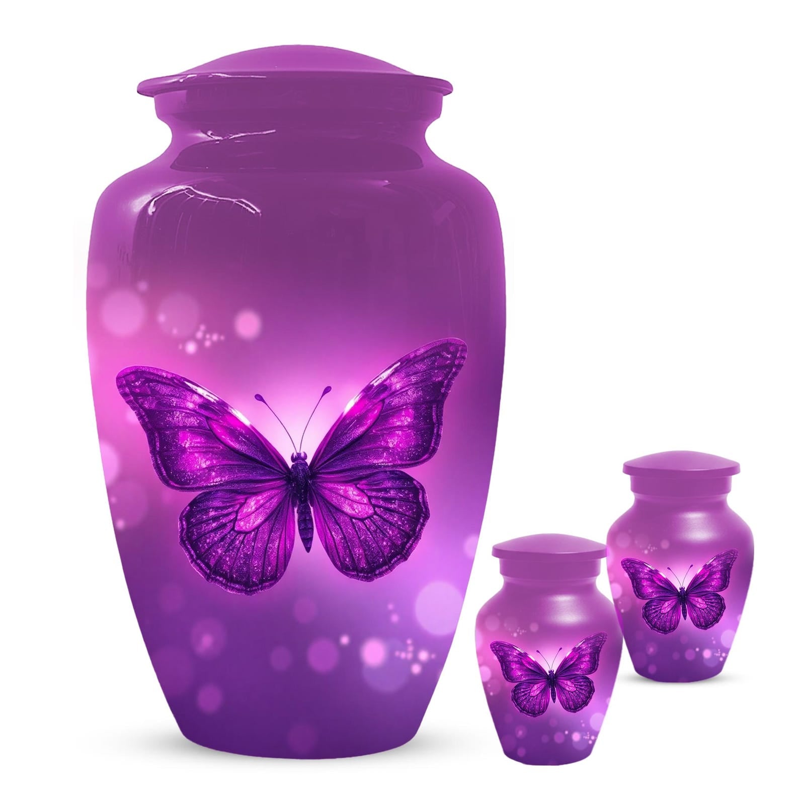 Pink Butterfly Urn for Mom - Pink Bird Urns For Adult Female Ashes