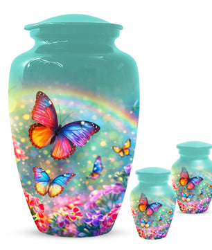Large Butterfly Urn For Women - Flower Small Urns For Human Ashes Female