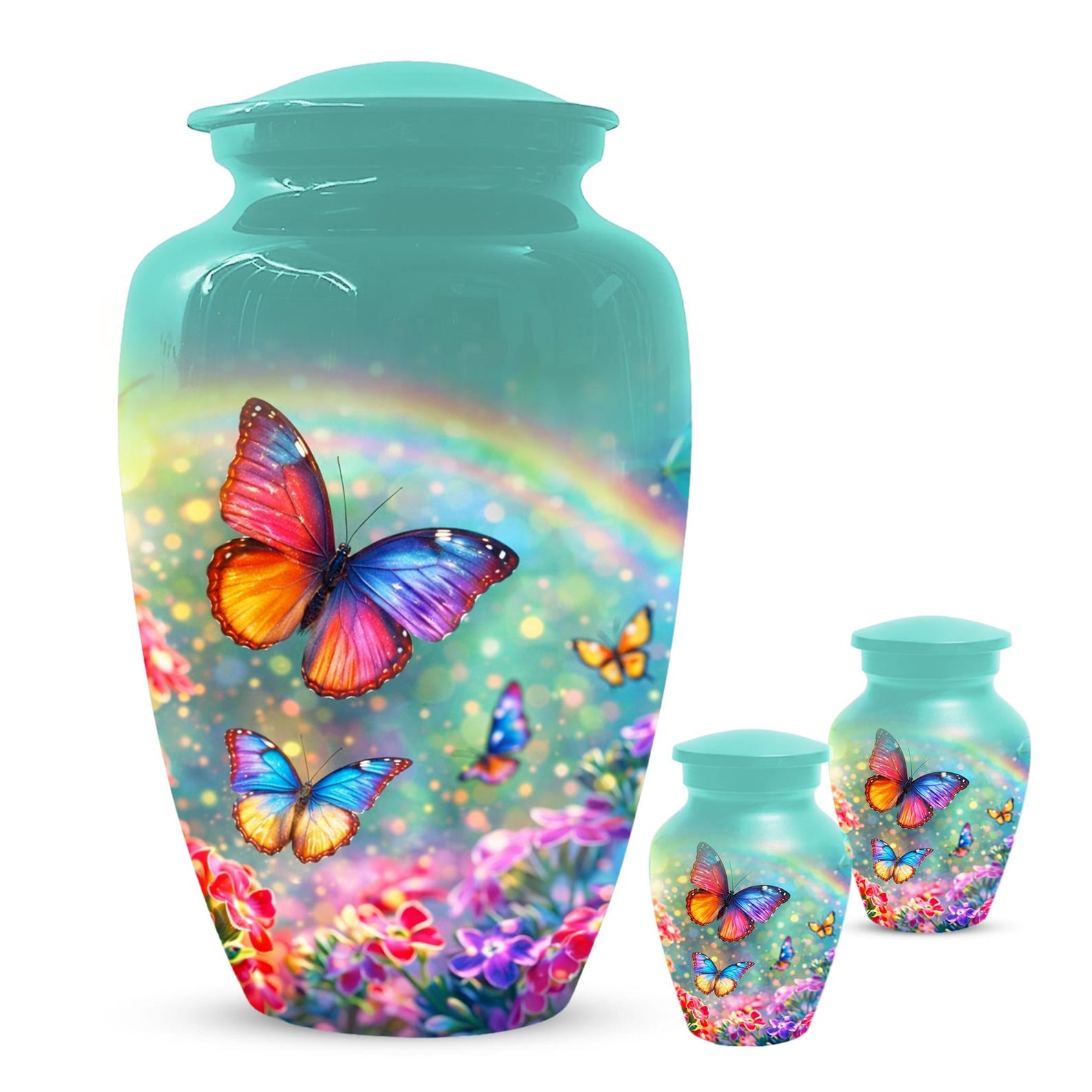 Large Butterfly Urn For Women - Flower Small Urns For Human Ashes Female