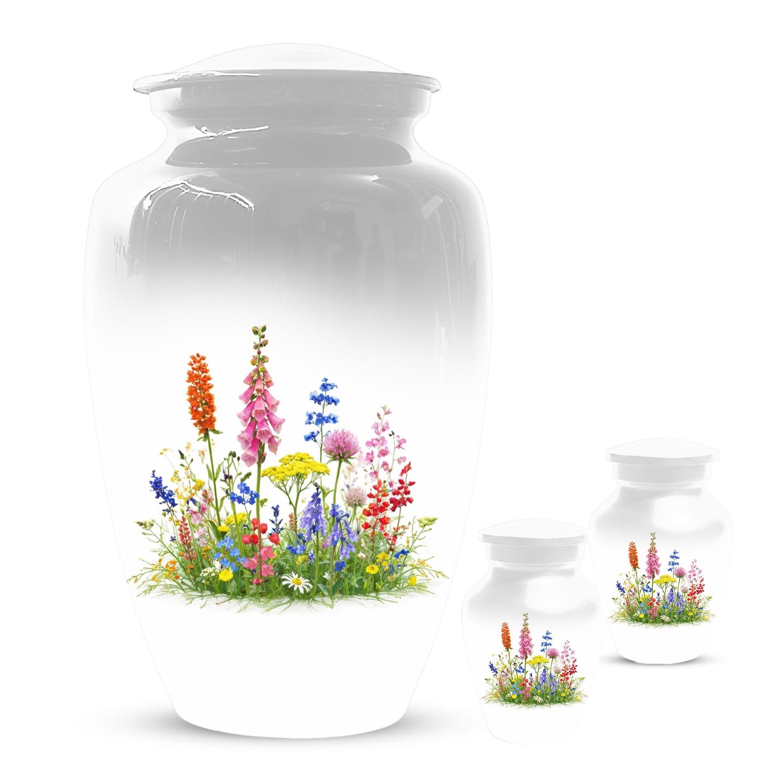 Flower Cremation Urns For Ashes - Wildflower Floral Urn For Male & Female