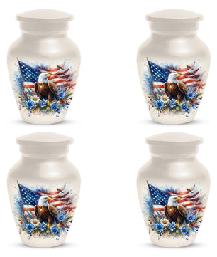 Eagle Patriotic Urn For Veteran - Flower Eagles Urns For Army Veterans