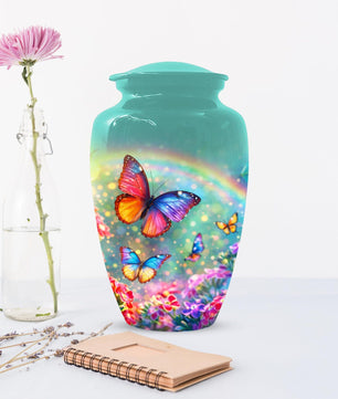 Large Butterfly Urn For Women - Flower Small Urns For Human Ashes Female