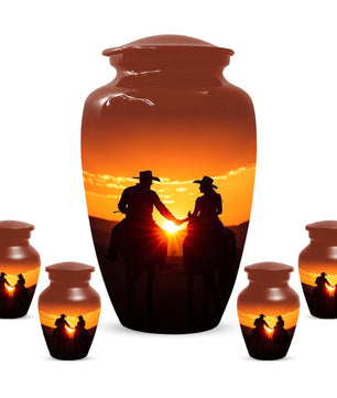 Dallas Cowboy Cremation Urns For Human Ashes | Cowgirl Personalized Urn For Adults