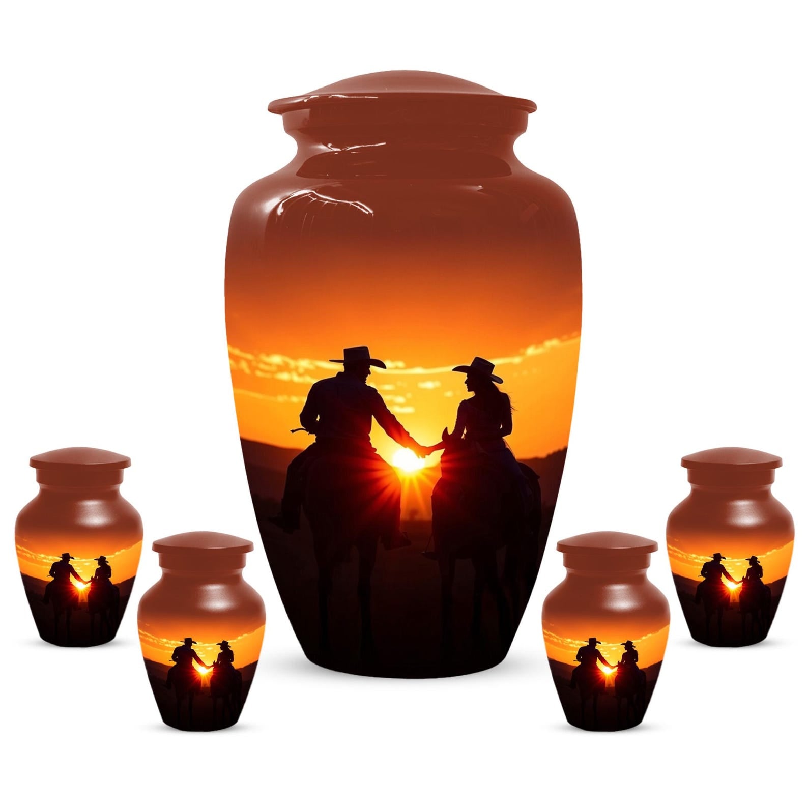 Dallas Cowboy Cremation Urns For Human Ashes | Cowgirl Personalized Urn For Adults