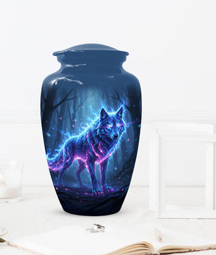 Wolf Urn For Human Ashes Male | Small Keepsake Cremation Urns For Men