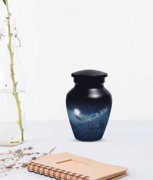 Chritmas Urn for Human Ashes | Santa Adult Male Urns | Small Keepsake For Men
