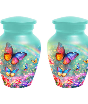 Large Butterfly Urn For Women - Flower Small Urns For Human Ashes Female