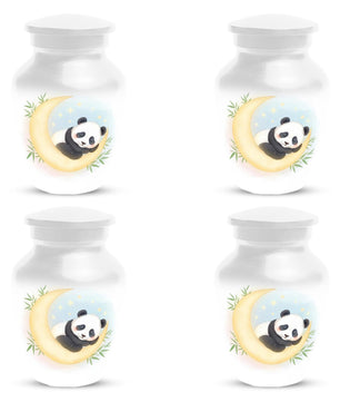 Panda Cremation Urns For Ashes | White Crescent Moon Urn For Male and Female
