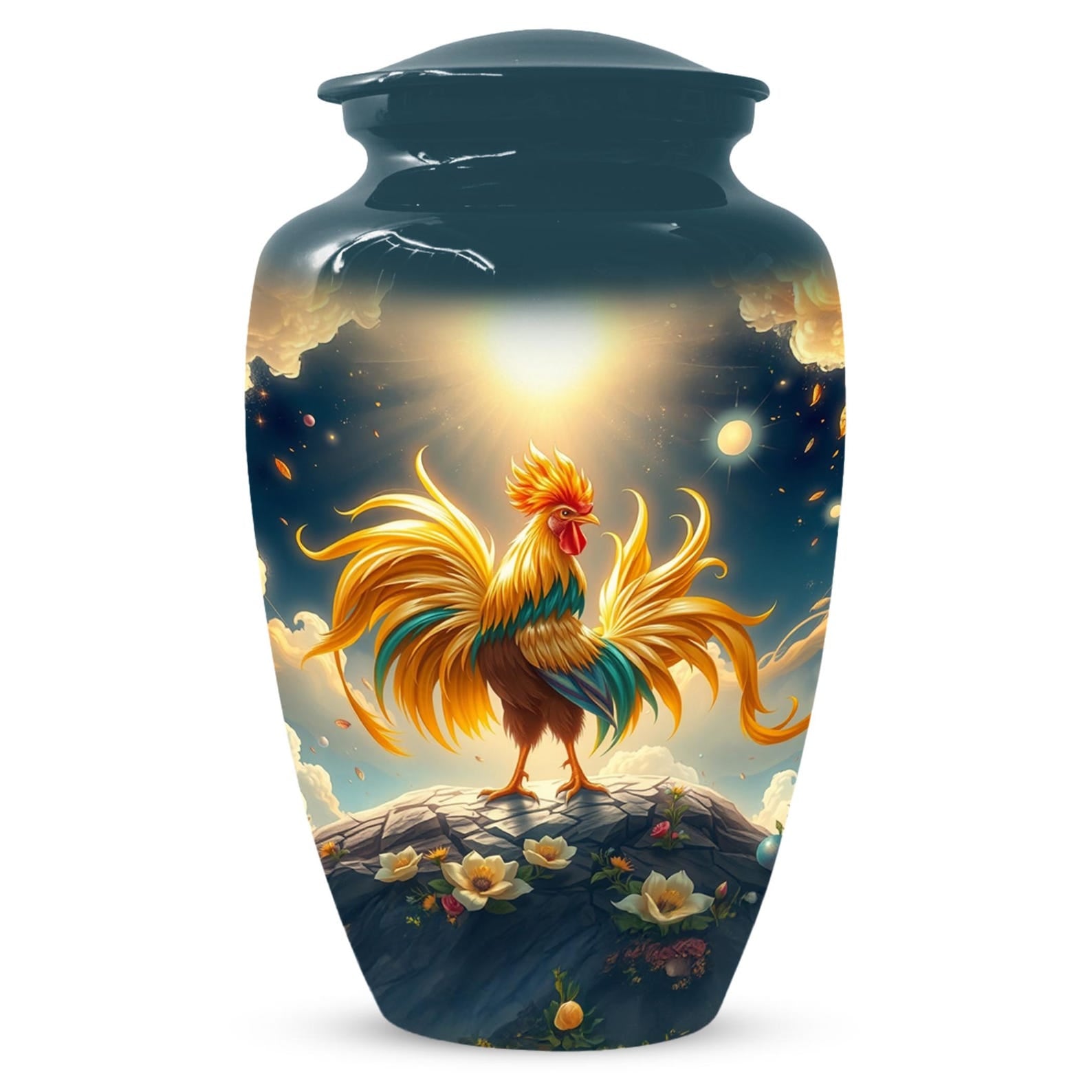 Chicken Urn for Human Ashes | Rooster Small Mini Keepsake Cremation Urns For Adult Cremains