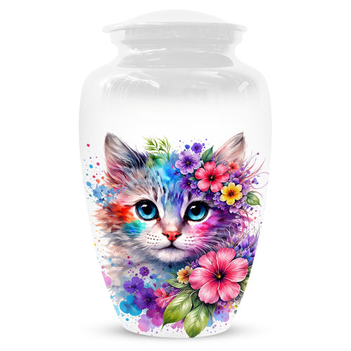 Cat Urn For Ashes - Floral Cremation Keepsake Mini Urns For Pet Remains