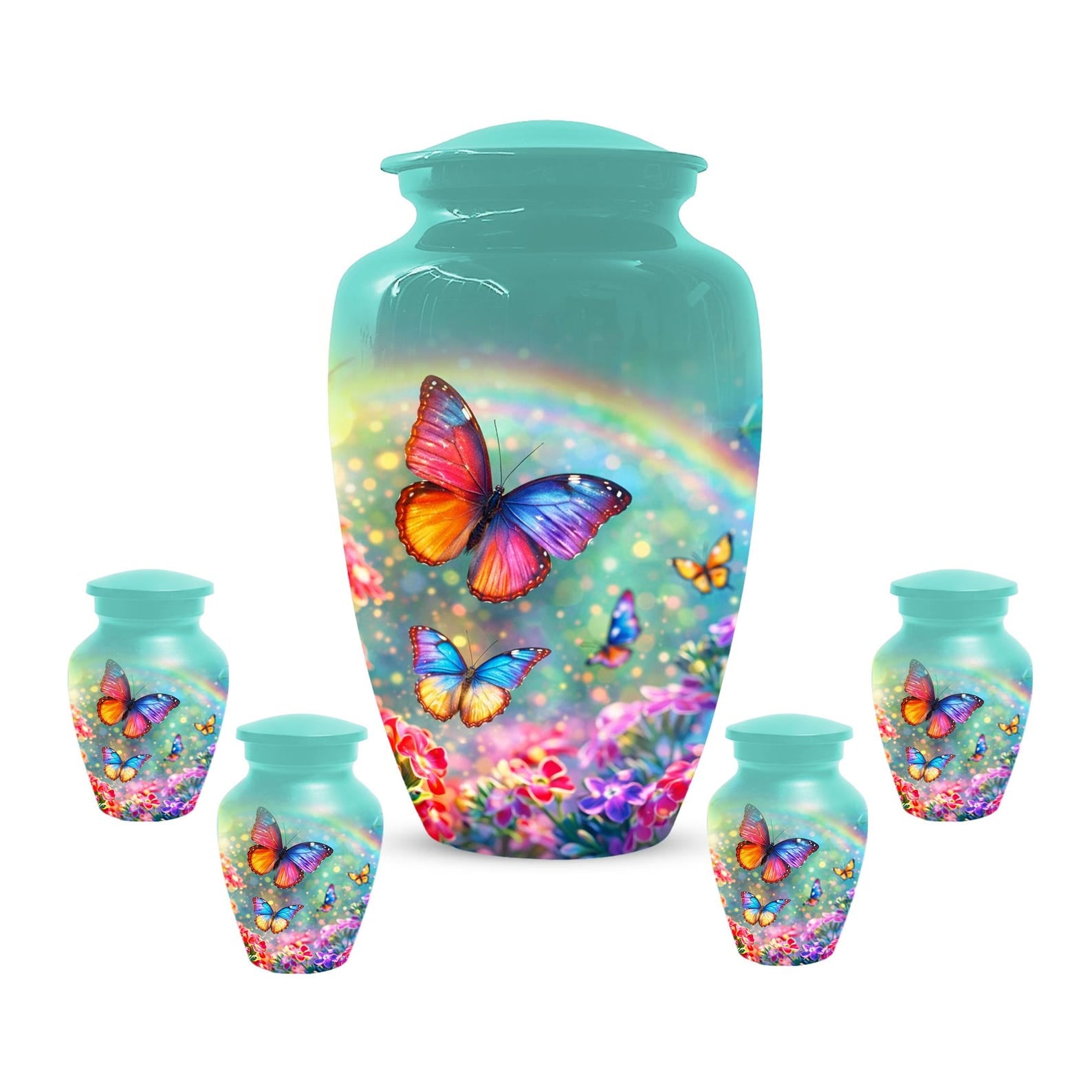 Large Butterfly Urn For Women - Flower Small Urns For Human Ashes Female