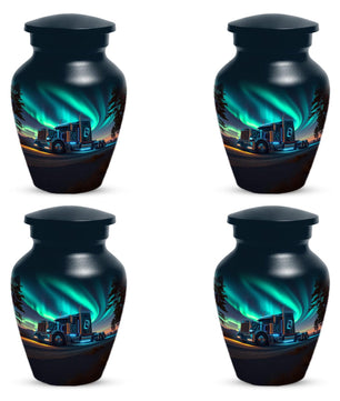 Truck Cremation Urns For Ashes | Aurora Borealis Small Mini Urn For Adult Male