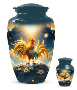 Chicken Urn for Human Ashes | Rooster Small Mini Keepsake Cremation Urns For Adult Cremains