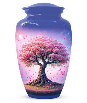 Floral Music Tree Urn For Human Ashes - Flower Custom Cremation Mini Keepsake Urns Set