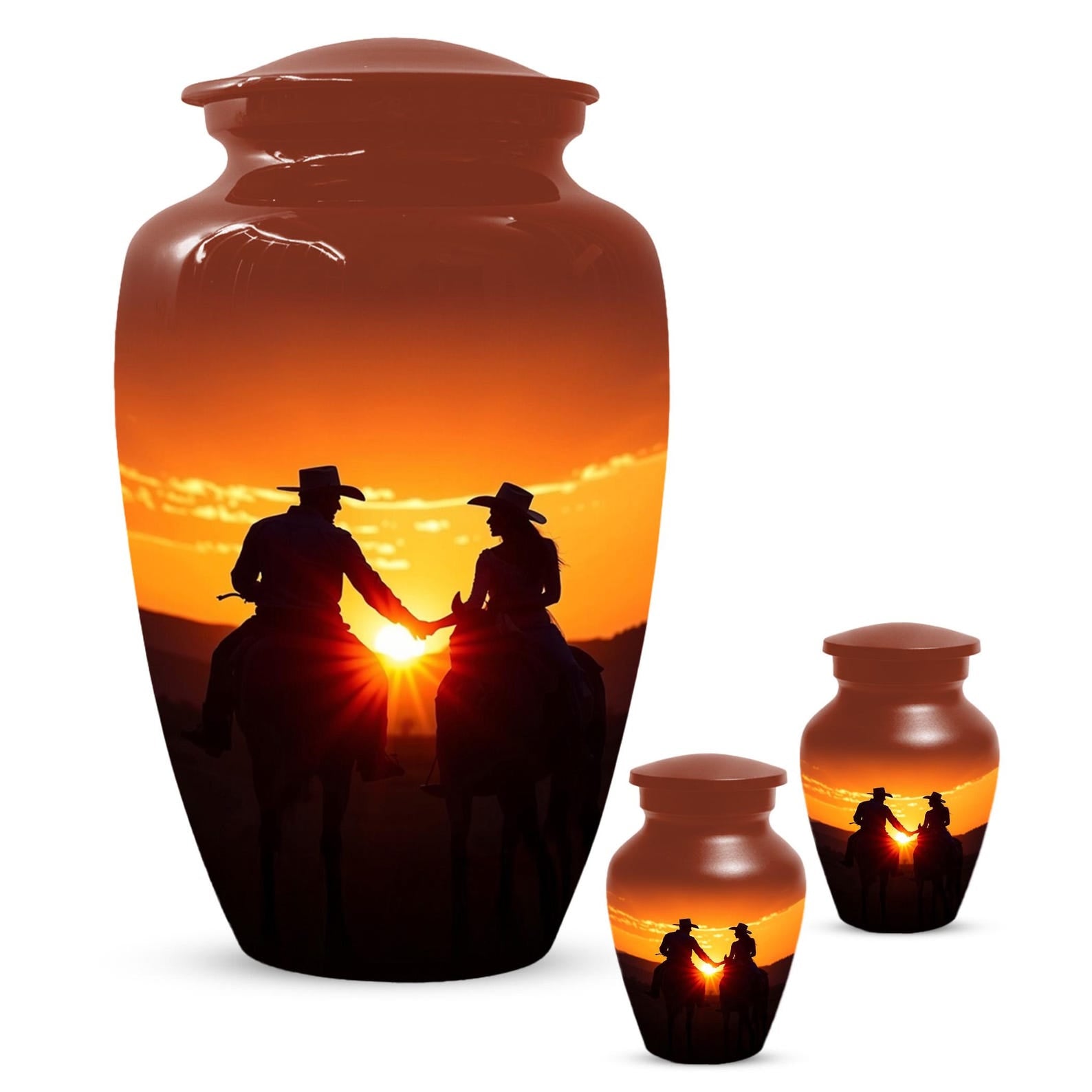 Dallas Cowboy Cremation Urns For Human Ashes | Cowgirl Personalized Urn For Adults