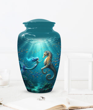 Mermaid Cremation Urn For Ashes Women | Ocean Keepsake Mini Urns For Female