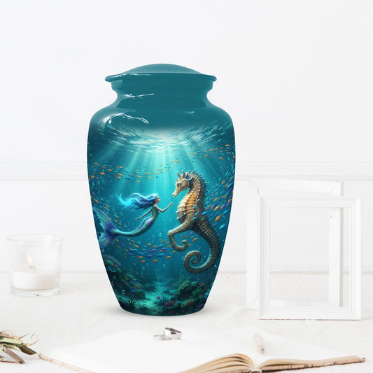Mermaid Cremation Urn For Ashes Women | Ocean Keepsake Mini Urns For Female