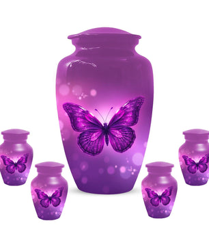 Pink Butterfly Urn for Mom - Pink Bird Urns For Adult Female Ashes