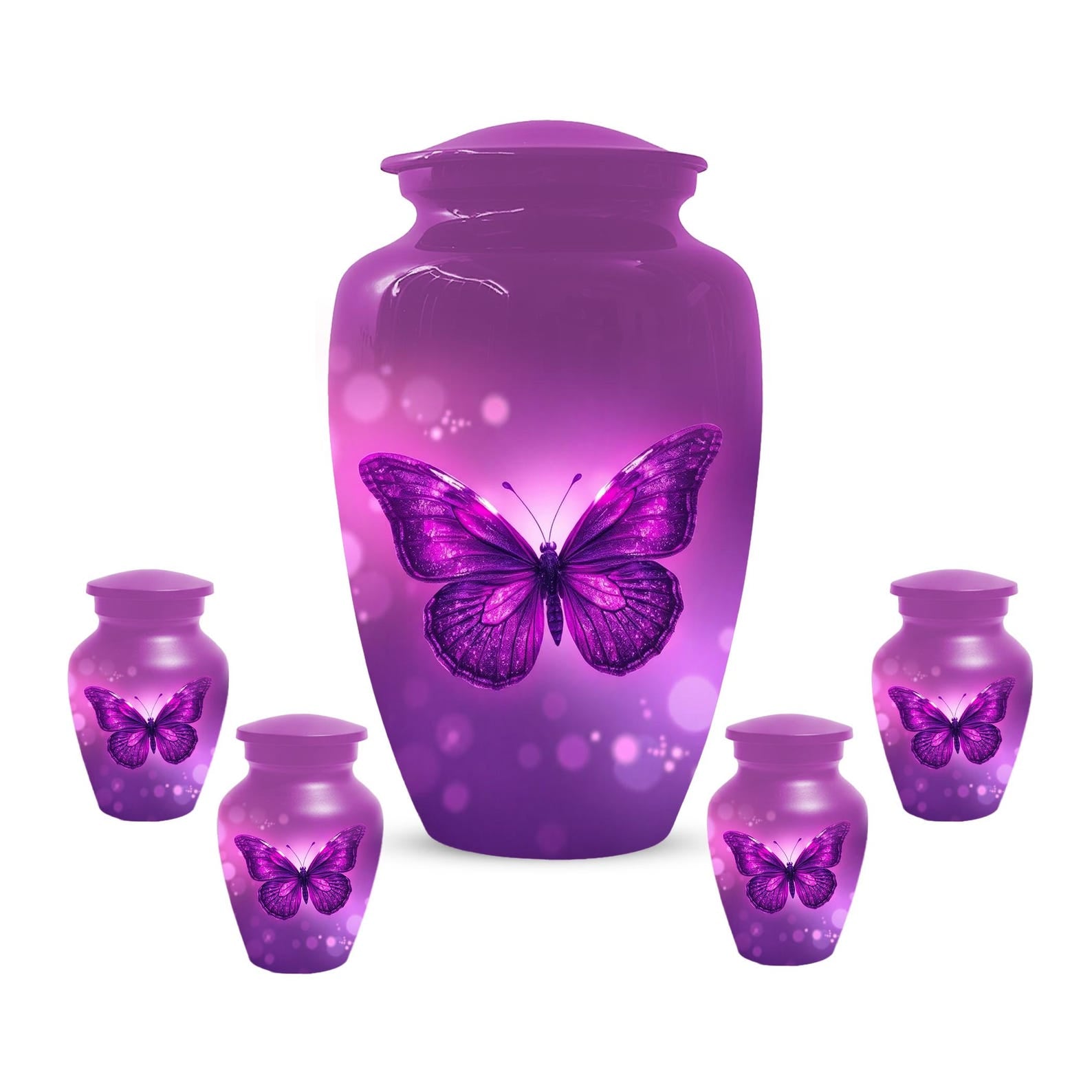 Pink Butterfly Urn for Mom - Pink Bird Urns For Adult Female Ashes