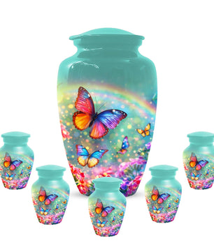 Large Butterfly Urn For Women - Flower Small Urns For Human Ashes Female