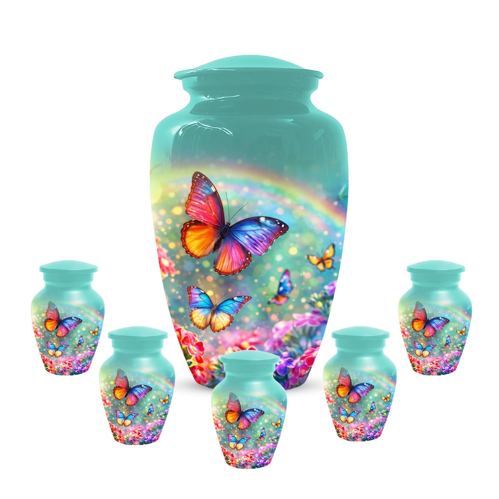 Large Butterfly Urn For Women - Flower Small Urns For Human Ashes Female