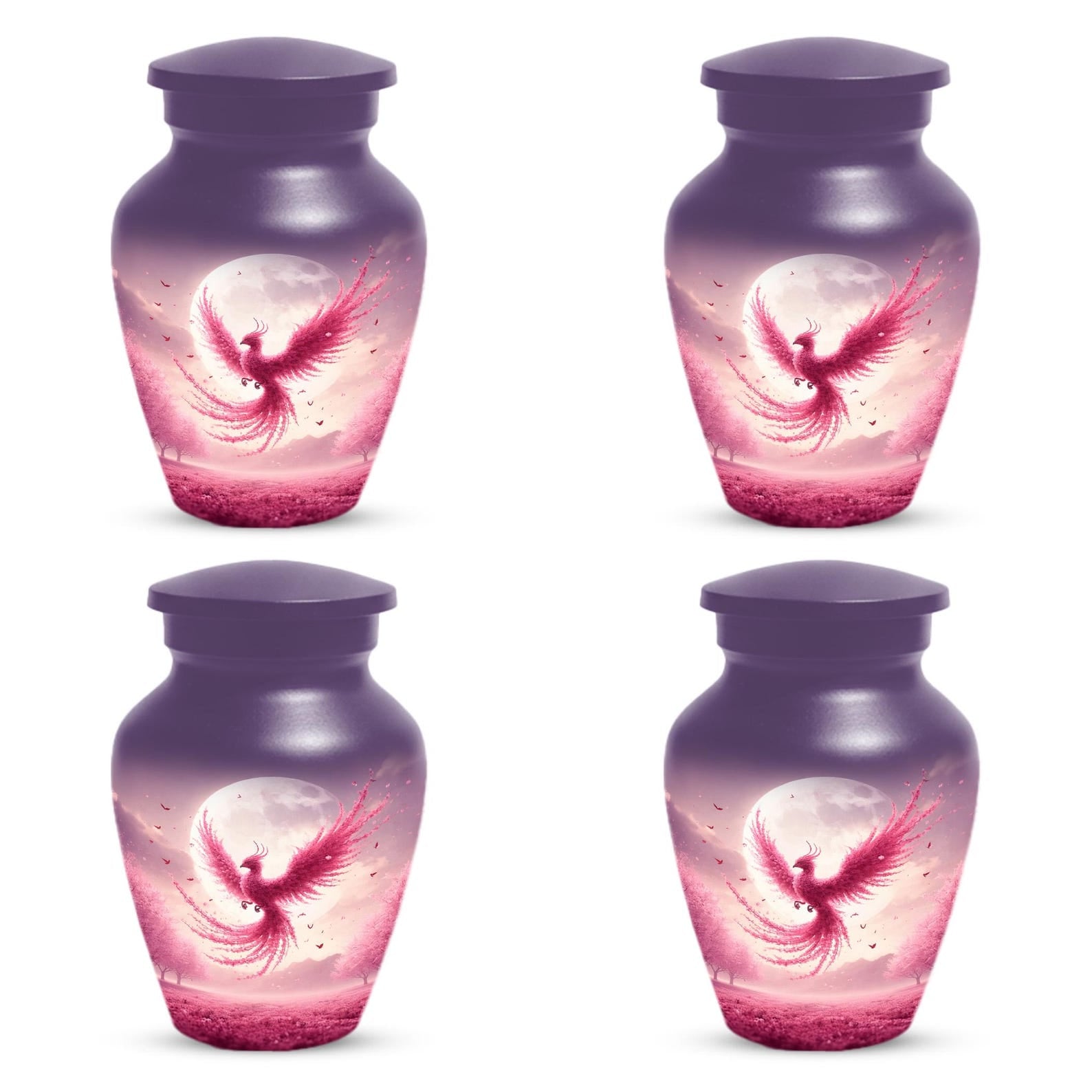 Pink Phoenix Urn For Ashes - Personalized Cremation Urns For Mom