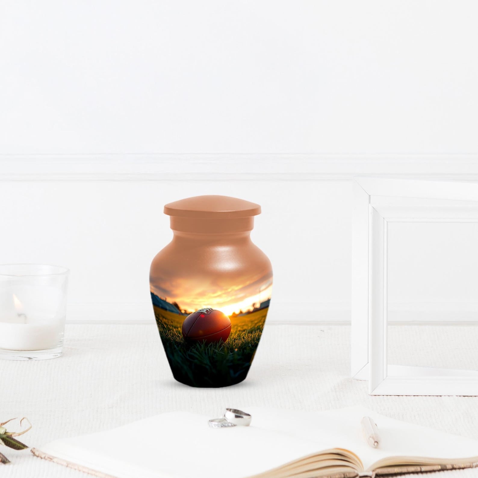 Football Urn for Dad Ashes | Soccer Ball Keepsake Mini Urns For Adult Men