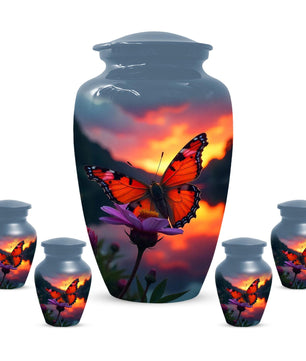 Monarch Butterfly Cremation Urn For Mother, Personalized Urns For Mom Ashes