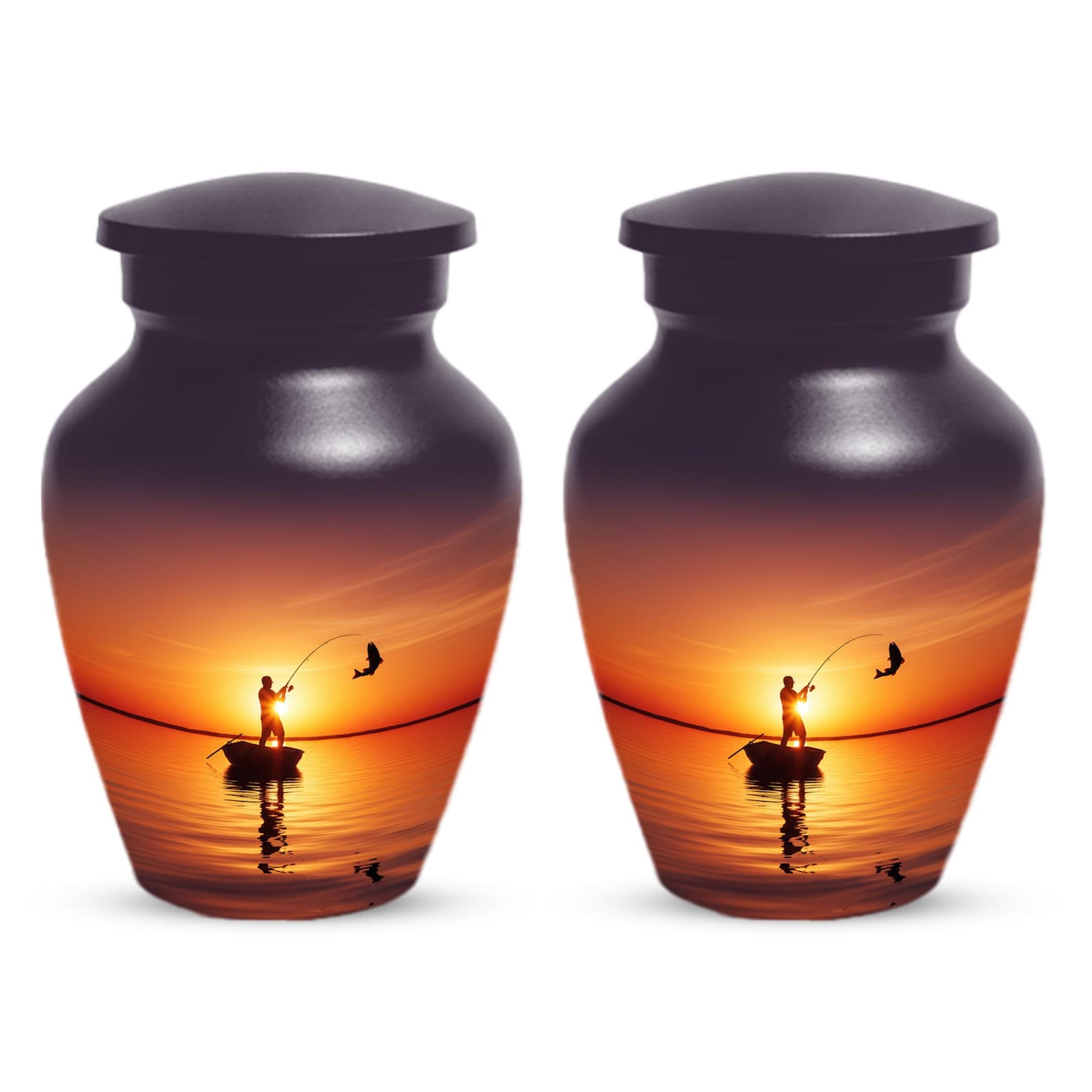 Fishing Urn for Men Ashes | Personalized Fisherman Cremation Urns For Adult Male