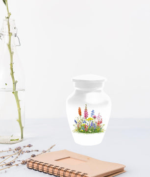 Flower Cremation Urns For Ashes - Wildflower Floral Urn For Male & Female