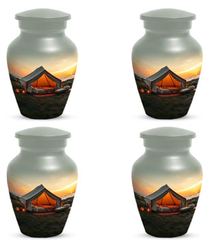 Camping Urn for Adult Human Ashes | Personalized Sunset Keepsake Cremation Urns